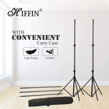 HIFFIN® 2 in 1 Photography Backdrop 8x12ft Green & White with 9x9ft Backgroud Stand Kit Washable Background Screen Carry Bag, (B01 + 2 in 1 White & Green Backdrop)