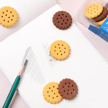 Pack of 6 Erasers Erasers Stationery School Rubber Schools Sketches Office Sign Kid Party Favour Gift Toy Gift Creative Christmas Birthday Gift in Shape Biscuits (6 Pcs Set) - Super Bachat