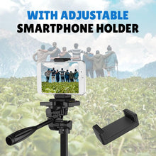 Tygot 3366 Aluminum Tripod (55-Inch), Universal Lightweight Tripod with Mobile Phone Holder Mount & Carry Bag for All Smart Phones, Gopro, Cameras