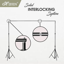 HIFFIN® 2 in 1 Photography Backdrop 8x12ft Green & White with 9x9ft Backgroud Stand Kit Washable Background Screen Carry Bag, (B01 + 2 in 1 White & Green Backdrop)