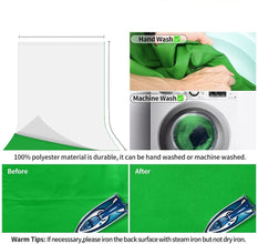 HIFFIN® 2 in 1 Photography Backdrop 8x12ft Green & White with 9x9ft Backgroud Stand Kit Washable Background Screen Carry Bag, (B01 + 2 in 1 White & Green Backdrop)