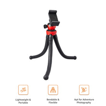 Amazon Basics Flexi Octopus Tripod with 360-Degree Rotating Head with Phone Mount, Ideal for DSLR, Action Cameras, Ring Lights, Panel Reflectors, Umbrellas, and Flashlights