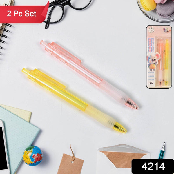 Lightweight Ball Point Pen, Smooth Writing Black Ball Pens (2 Pc Set) - Super Bachat