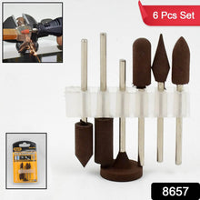 Mounted Points Abrasive Stone Head Mounted Grinding Wheel Bits Rotary Tool Kit (6 Pcs) - Super Bachat