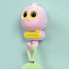 Self Adhesive Wall Hooks Eye Catching Cute Bird Hook Automatic Open Close Eyes Creative Wall Hook (1 Pc) - Super Bachat