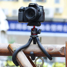 Syvo S-11 Camera Tripod, Flexible Gorilla Tripod Stand with Hidden Phone Holder w Cold Shoe Mount, 1/4'' Screw for Magic Arm, Universal for iPhone 14 13 Pro XS Max Samsung Canon Nikon Sony Cameras