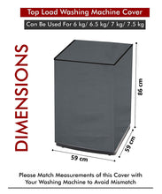Yellow Weaves Waterproof & Dust-Proof Top Loading Fully Automatic Washing Machine Cover for 6 kg, 6.5 kg, 7kg & 7.5 kg -(Grey ), Polyester