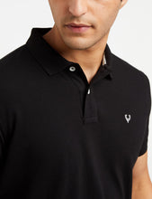 Allen Solly Men's Plain Regular Fit Cotton Polo (AMKP317G04249_Jet Black_Large)