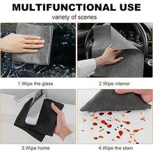 FRONTED 3 Pack Thickened Magic Cleaning Cloth, Reusable Microfiber Glass Cleaning Cloths, 30X30 CM Lint-Free Cloth Streak-Free Miracle for Tea Towels, Cars, Window, Mirror Glass (3 PCS)