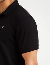 Allen Solly Men's Plain Regular Fit Cotton Polo (AMKP317G04249_Jet Black_Large)
