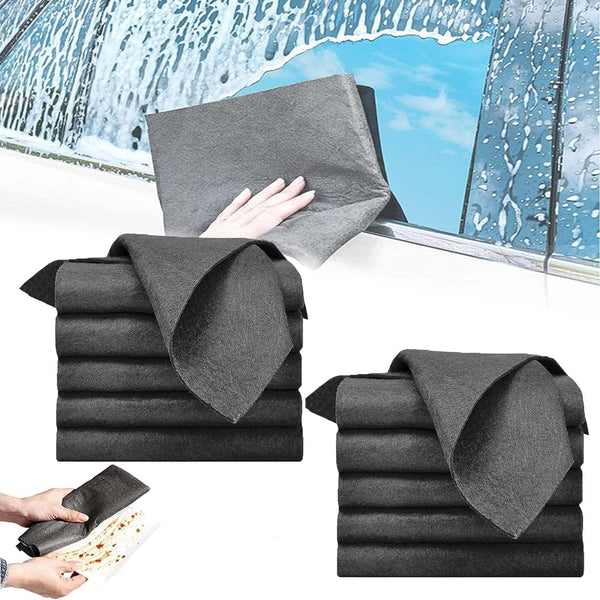 FRONTED 3 Pack Thickened Magic Cleaning Cloth, Reusable Microfiber Glass Cleaning Cloths, 30X30 CM Lint-Free Cloth Streak-Free Miracle for Tea Towels, Cars, Window, Mirror Glass (3 PCS)