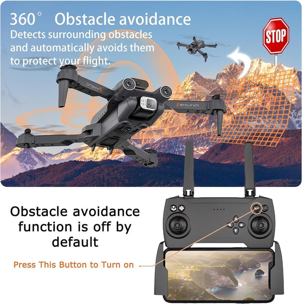 Drone with 4k Camera Foldable 1080P HD Drone with FPV Live Video, Gestures Selfie, Altitude Hold, One Key Take Off/Landing, 3D Series Flips For Kids And Adults A3