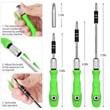 32 in 1 Mini Screwdriver Bits Set with Magnetic Flexible Extension Rod - Super Bachat