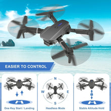 Drone with 4k Camera Foldable 1080P HD Drone with FPV Live Video, Smart Gestures Selfie, Altitude Hold, One Key Take Off/Landing, 3D Series Flips, Aerial Code Photography For Kids And Adults A2