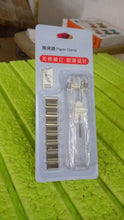 Portable Paper Clamp With 8 Pcs Clip Dispenser Handheld Paper Fast Clam (1 Set) - Super Bachat