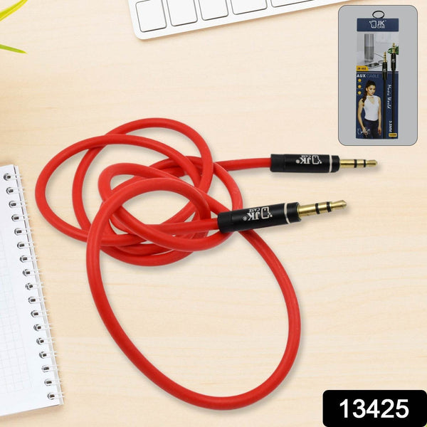 Aux Cable 3.5mm gold-plated Pin for Mobile and Tablet Home, Car (1 Pc / 1000MM) - Super Bachat