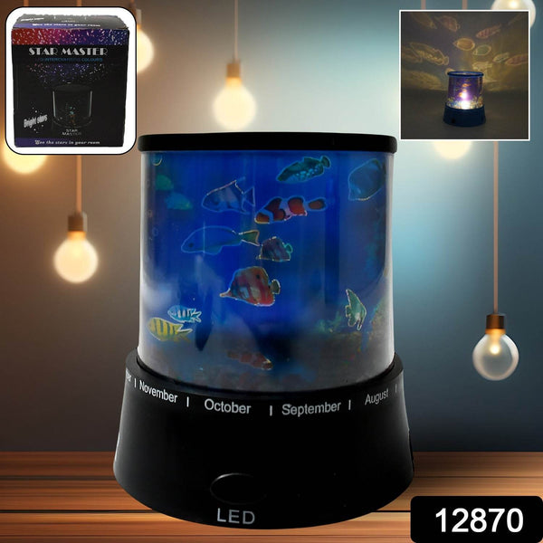 LED Projector Night Light Amazing Lamp, 3 Battery operated lamps, Rotation With the music Function, Master for Kids Bedroom Home Decoration Night Romantic Gift (Battery Not Included / 1 pc) - Super Bachat