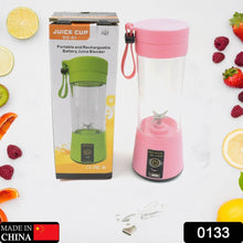 Multi-Purpose Portable USB Electric Juicer 6-Blades, Protein Shaker, Blender Mixer Cup (380 ML) - Super Bachat
