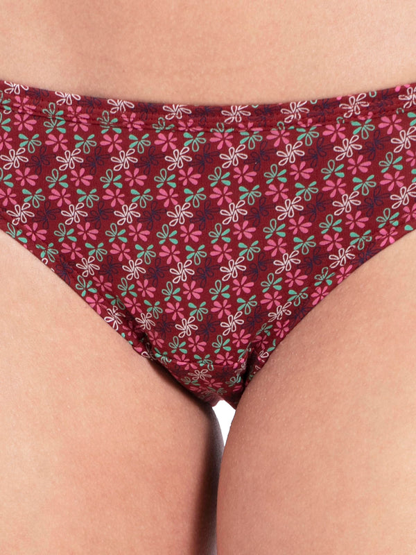 Jockey Women's Cotton Bikini (Pack of 3) (1410_Dark Prints_L_Assorted_L)