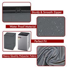 Yellow Weaves Waterproof & Dust-Proof Top Loading Fully Automatic Washing Machine Cover for 6 kg, 6.5 kg, 7kg & 7.5 kg -(Grey ), Polyester