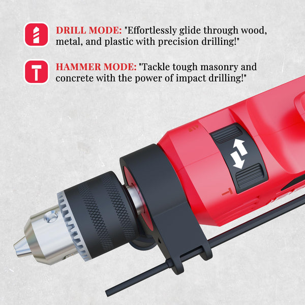 IBELL Impact Drill ID13-75, 650W, Copper Armature, Chuck 13mm, 2800 RPM, 2 mode selector, Forward/Reverse with variable speed