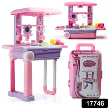 Big Beauty Set Suitcase On Wheel, The Ultimate Beauty Set On Wheels for Girls, Makeup Kit is Easy to Clean & Use, Portable Beauty Set with 25 Pieces for 3 Years BIS Approved. (Beauty Set Trolley) - Super Bachat
