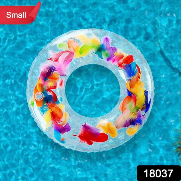 Swim Ring, For children, Conveniently Portable, Feathers, Swimming Ring, For Water Play, For Beaches, Swimming, Summer Vacation (1 Pc) - Super Bachat