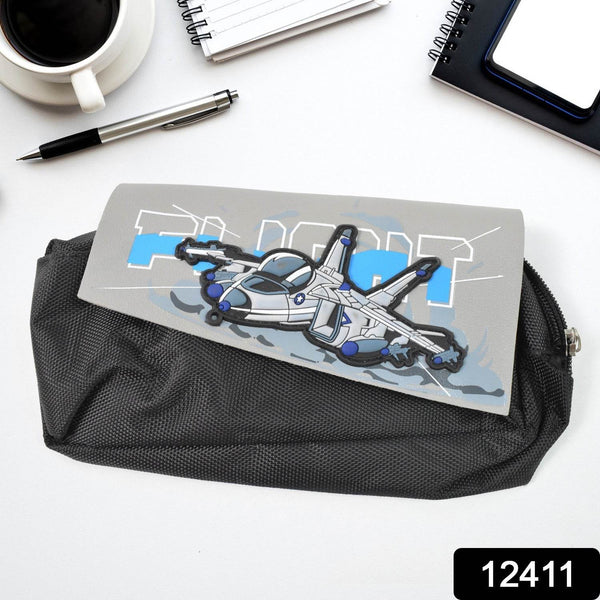 Pencil Pouch With Zipper, Students Pencil Case Large Capacity, Makeup Pouch, Stationery Bag (1 Pc/ 2 Compartment) - Super Bachat