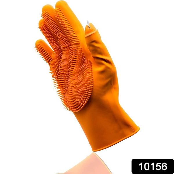 Silicone Glove with Multi-Function Blade for Cutting and Cleaning Vegetables Fruit and Other Cultures Gardening Tool (1 Pc) - Super Bachat