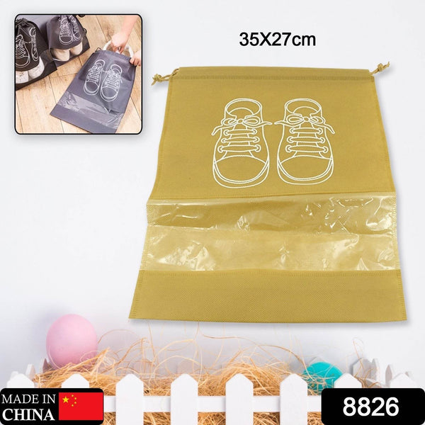 Beach Bag Shoes Storage Bag Closet Organizer Non-woven Travel Portable Bag Waterproof Pocket Clothing Classified Hanging Bag shoe bag luggage travel Portable Shoe Pouch Non Woven Transparent Window (1 Pc ) - Super Bachat