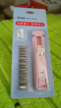 Portable Paper Clamp With 8 Pcs Clip Dispenser Handheld Paper Fast Clam (1 Set) - Super Bachat