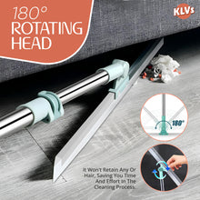 KLVS Magic Broom Silicone Floor Wiper – Heavy-Duty Floor Cleaning Squeegee with Stainless Steel Extendable Handle | Multipurpose Bathroom, Kitchen, Tile & Window Cleaner