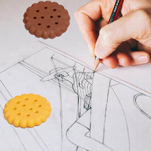 Pack of 6 Erasers Erasers Stationery School Rubber Schools Sketches Office Sign Kid Party Favour Gift Toy Gift Creative Christmas Birthday Gift in Shape Biscuits (6 Pcs Set) - Super Bachat