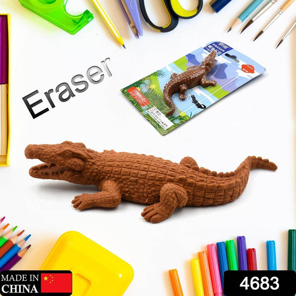 CROCODILE SHAPED ERASERS ANIMAL ERASERS FOR KIDS, CROCODILE ERASERS 3D ERASER, MINI ERASER TOYS, DESK PETS FOR STUDENTS CLASSROOM PRIZES CLASS REWARDS PARTY FAVORS - Super Bachat