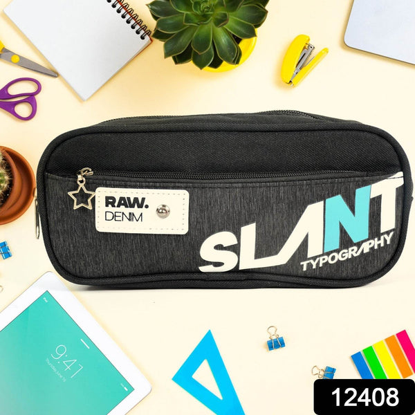 Pencil Pouch With Zipper (1 Pc / 2 Compartment) - Super Bachat