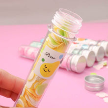 Portable Hand Washing Bath Flower Shape Paper Soap Strips In Test Tube Bottle - Super Bachat