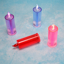 Big Simple Candles for Home Decoration, Crystal Candle Lights (Multicolor) - Super Bachat