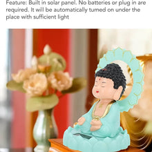 Plastic Solar Powered Moving Head Sitting Action Buddha Statue (1 Pc) - Super Bachat