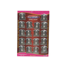 9416 Multipurpose Stainless Steel Wall Hanging Hook 18 Pc Self Adhesive Stainless Steel Heavy Duty Wall Hooks For Hanging Clothes Calender Bathroom Tiles Kitchen Key Hange (18 Pc Set) - Super Bachat