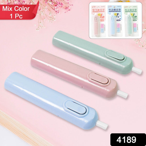 Electric Eraser Kit Automatic Pencil Eraser Battery Operated with 10 Eraser Refills Suitable for use with Graphite Pencils Drawing Painting Sketching Drafting Supplies Stationery Child Gifts (Battery Not Included / Mix Design) - Super Bachat