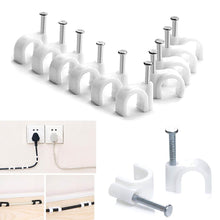 100 Pc 6 MM Cable Clip used in all kinds of wires to make them stuck and holded in walls etc. - Super Bachat