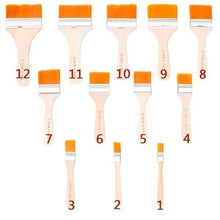 Artistic Flat Painting Brush - Set of 12 - Super Bachat