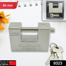 94mm Stainless Steel Padlock: Rectangular, Hardened Steel, 5 Keys - Super Bachat