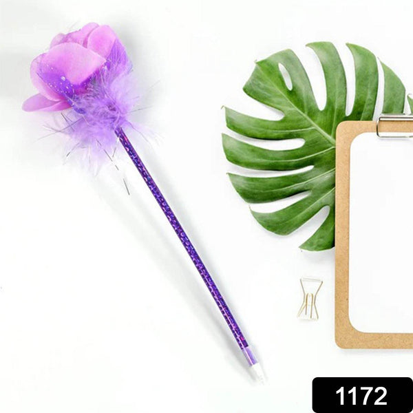 FASHION ROSE FLOWER & STAR DESIGN BALL PEN SMOOTH WRITING FOR WEDDING , EVENTS & MULTIUSE PEN ( SET OF 5PC) - Super Bachat