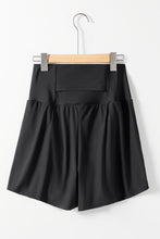 Black Pocketed Wide Waistband Swim Shorts