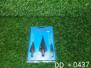 '-3X Large HSS Steel Step Cone Drill Titanium Bit Set Hole Cutter (4-32, 4-20, 4-12mm) - Super Bachat