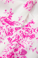 Rose Boho Floral High Waist Ruffle Split Maxi Skirt