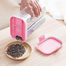 Plastic 2 Sections Air Tight Transparent Food Grain Cereal Storage Container (2 ltr) - Super Bachat