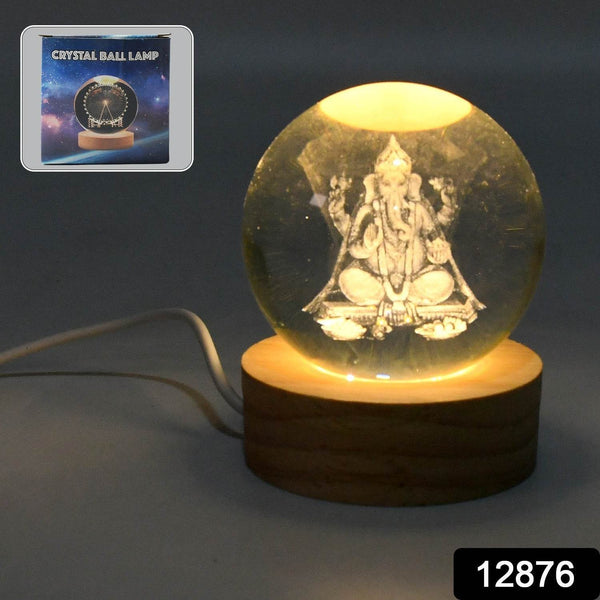 3D Crystal Ball lamps for Bedroom 3D Lamps for Home Decoration 3D Crystal Ball Night Light Gifts for Women Gifts for Men Room Decor Items for Bedroom for Friend and Family (1 Pc) - Super Bachat