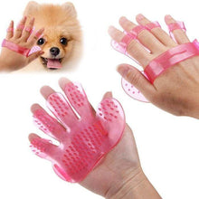 Rubber Pet Cleaning Massaging Grooming Glove Brush - Super Bachat